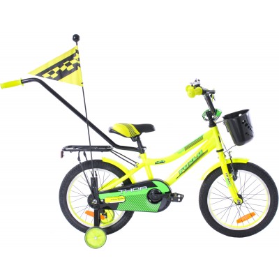 Detský bicykel 16" Fuzlu Thor neónový, žlto-zelený